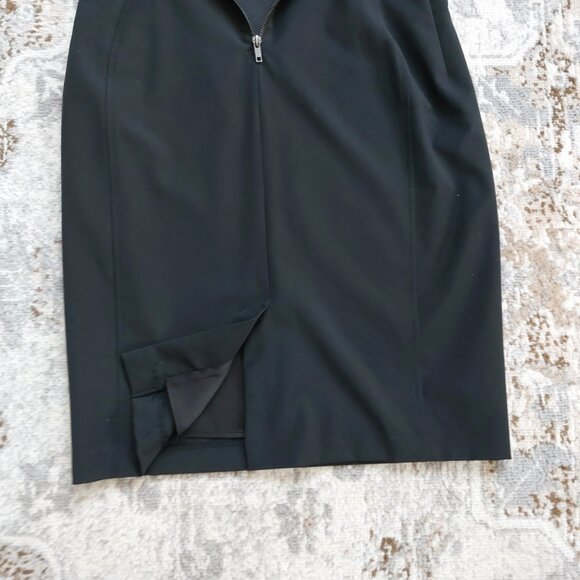 Le Chateau Black Dress Square Neck Back Zipper Closure Size M - Picture 11 of 11